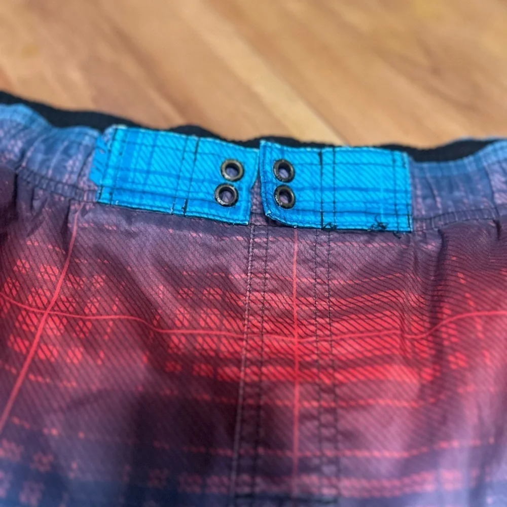 Nike Men's Gradient Blue and Red Board Shorts